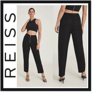 Cally Linen Blend Trousers With Exposed Zip